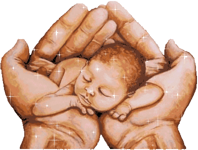 Gifs montage bébé dors dans les mains